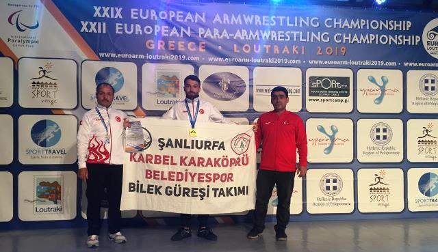 Karaköprü belediyesporlu sporcu Avrupa şampiyonu oldu