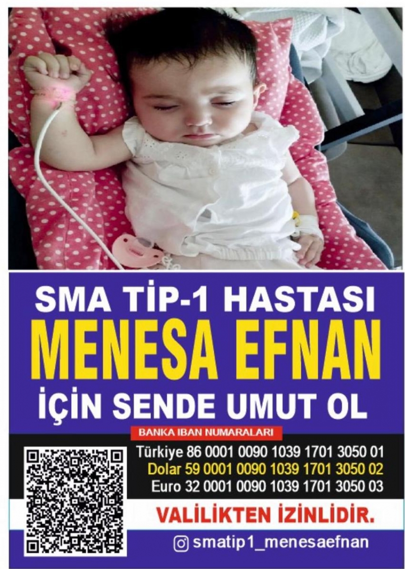 Urfa’da SMA’lı Menesan bebek destek bekliyor