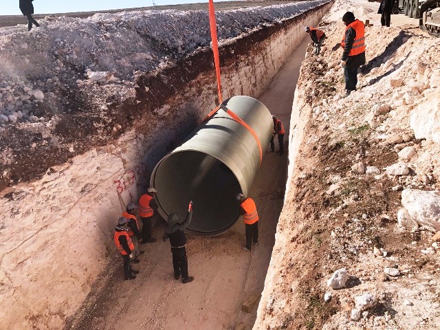 Viranşehir pompaj sulaması 1. Kademe inşaatında sona doğru