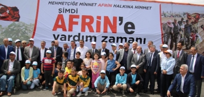 18 İnsani yardım tır'ı Afrin'e uğurlandı