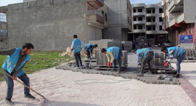 Eyyübiye Belediyesi yol yapımını aralıksız sürdürüyor.