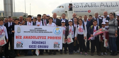 Haliliyeli öğrenciler İstanbul’a uğurlandı 