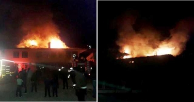 Şanlıurfa’da bir okul yandı