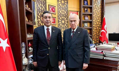 BAŞKAN ÖZYAVUZ DEVLET BAHÇELİ'Yİ ZİYARET ETTİ